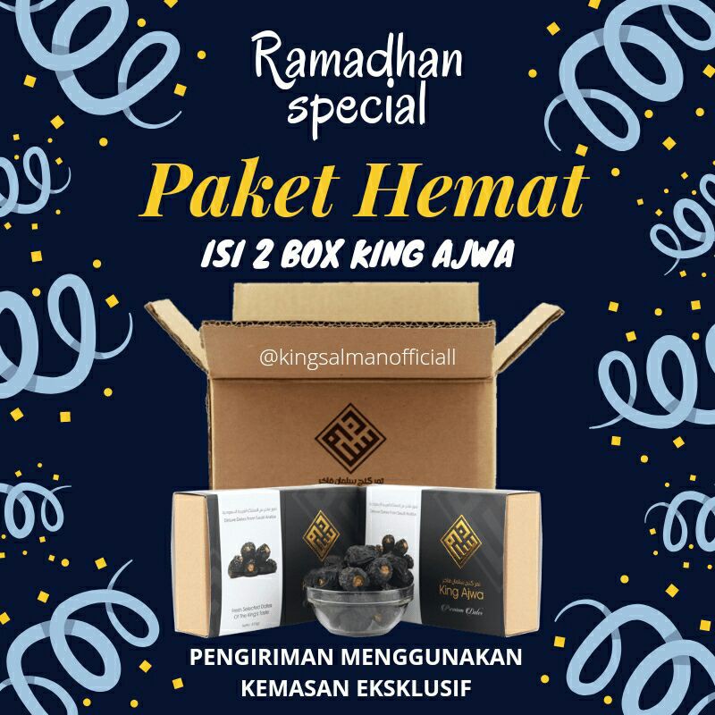 

[Paket Hemat] Kurma King Ajwa 2 Box Kualitas Premium VIP