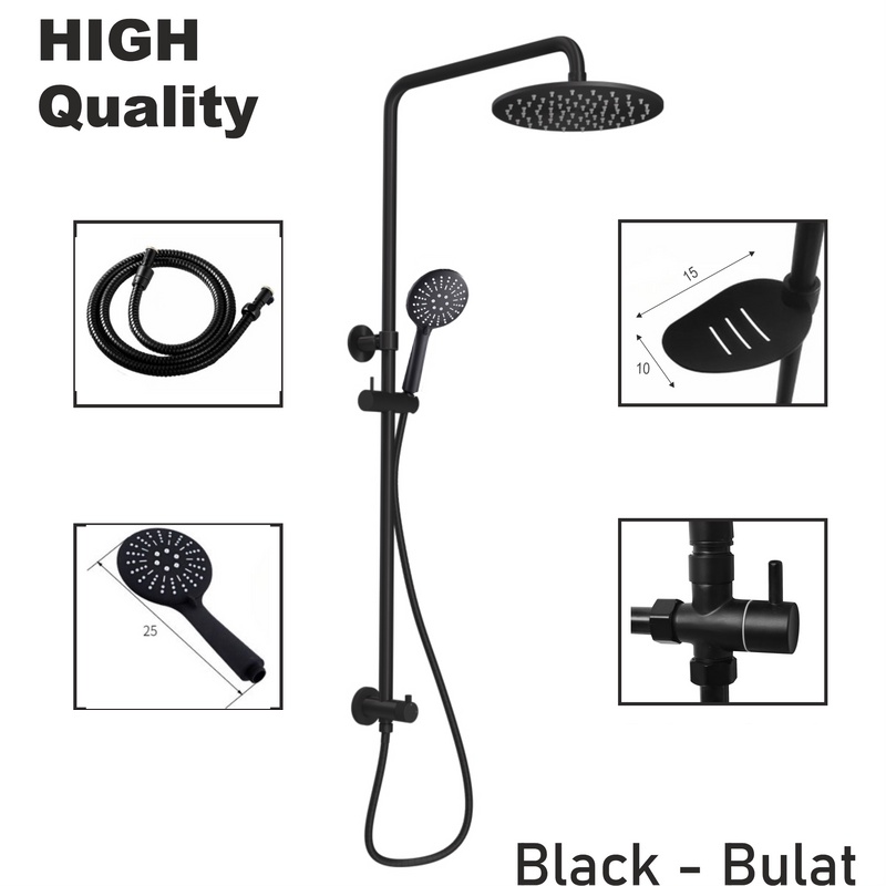 CEO Shower Set Minimalist Dengan 2 Output Wall Shower &amp; Shower Head (Cold Water Only)