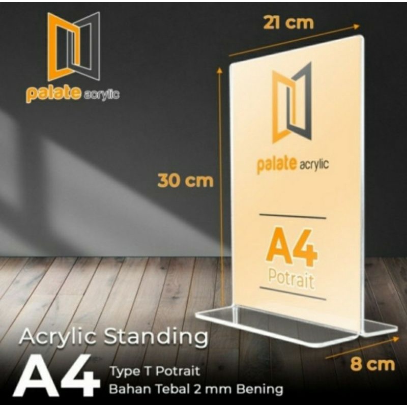 

Acrylic Tent Card A4 T potrait 2 mm