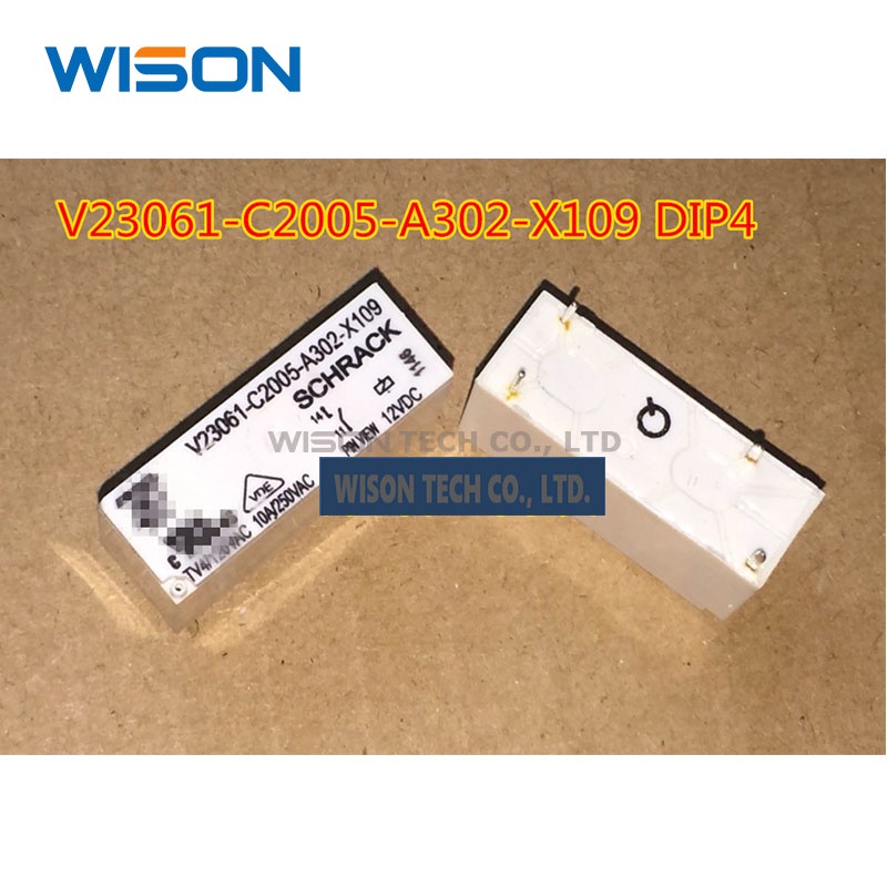 Baru original V23061-C2005-A302-X109 12VDC C2005-A302-X109 10A 250VAC relay DIP-4