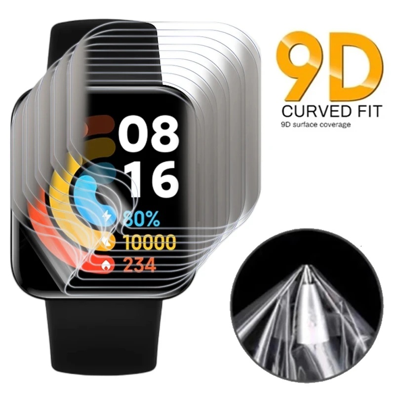 Hd Pelindung Layar Untuk Gelang Pintar Melengkung Pelindung Film Hidrogel Cakupan Penuh 3D Watch Film Anti Gores Smartwatch Perlindungan Film Untuk Xiaomi Redmi Watch3