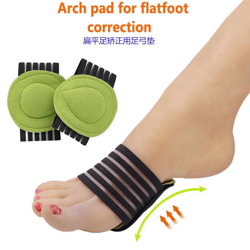 Arch pad bagian tipis kaki datar pria dan wanita setengah ukuran pad foot arch support foot pad elastic bandage foot care insole