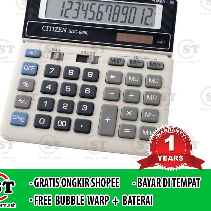 

ANA586 Kalkulator Citizen ORIGINAL SDC 868 L - Calculator Desktop Meja Kantor SDC 868L Asli Sdc 868l ||