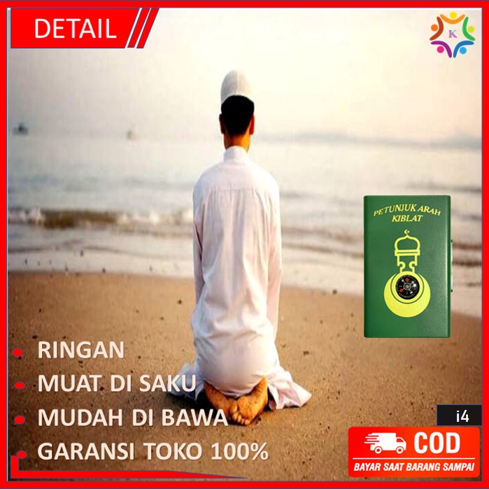 Kompas Compass Compas Kiblat Pelengkap Sajadah Alat Perlengkapan Sholat Camping Piknik Kado Muslim P