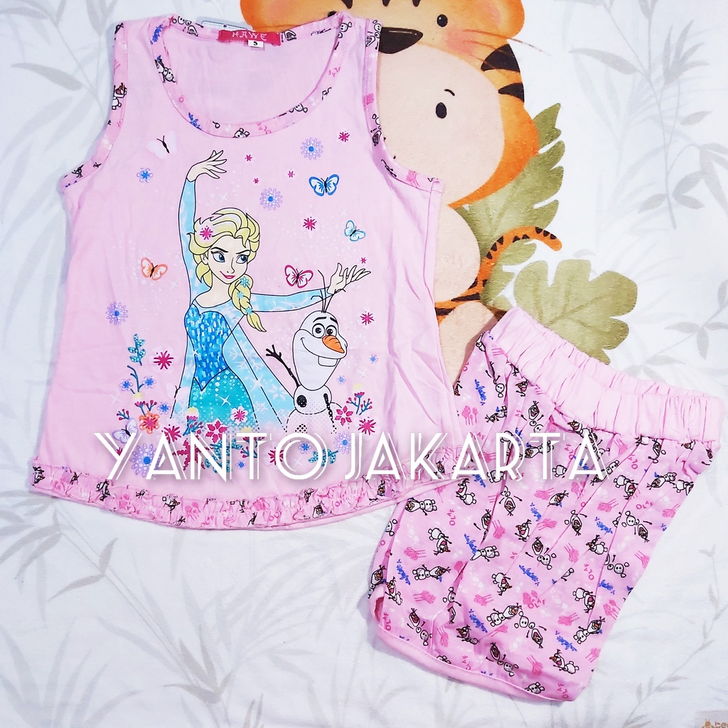 STELAN SINGLET FROZEN ANAK PEREMPUAN 1-5 TAHUN