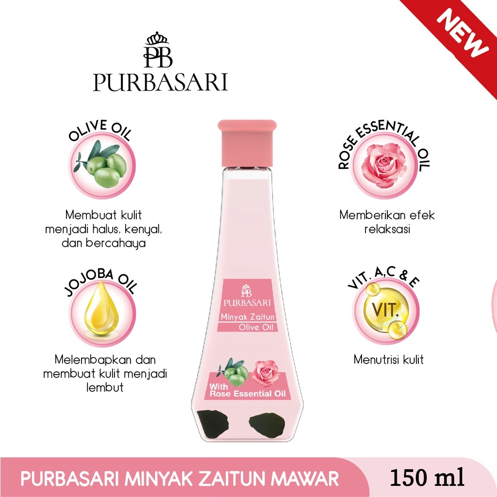 ★ BB ★ Purbasari Minyak Zaitun Mawar 150ml - Rose Essential Oil