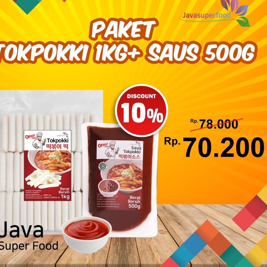 

➦ Paket Tteokbokki tokpokki 1kg + Saus Tokpokki 500g ❅