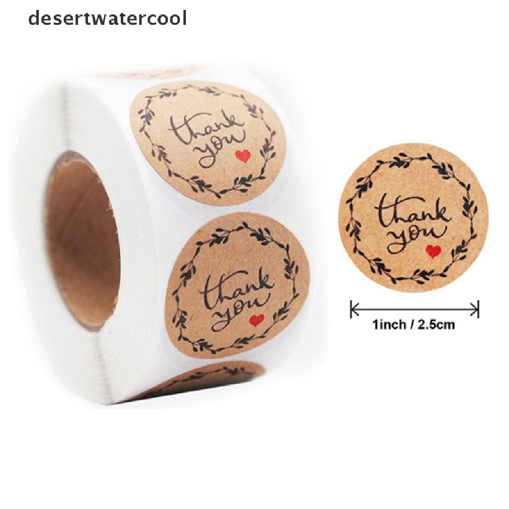 Deid 500Pcs/roll Stiker Thank You Untuk seal label scrapbooking Kraft er Baking H Martijn