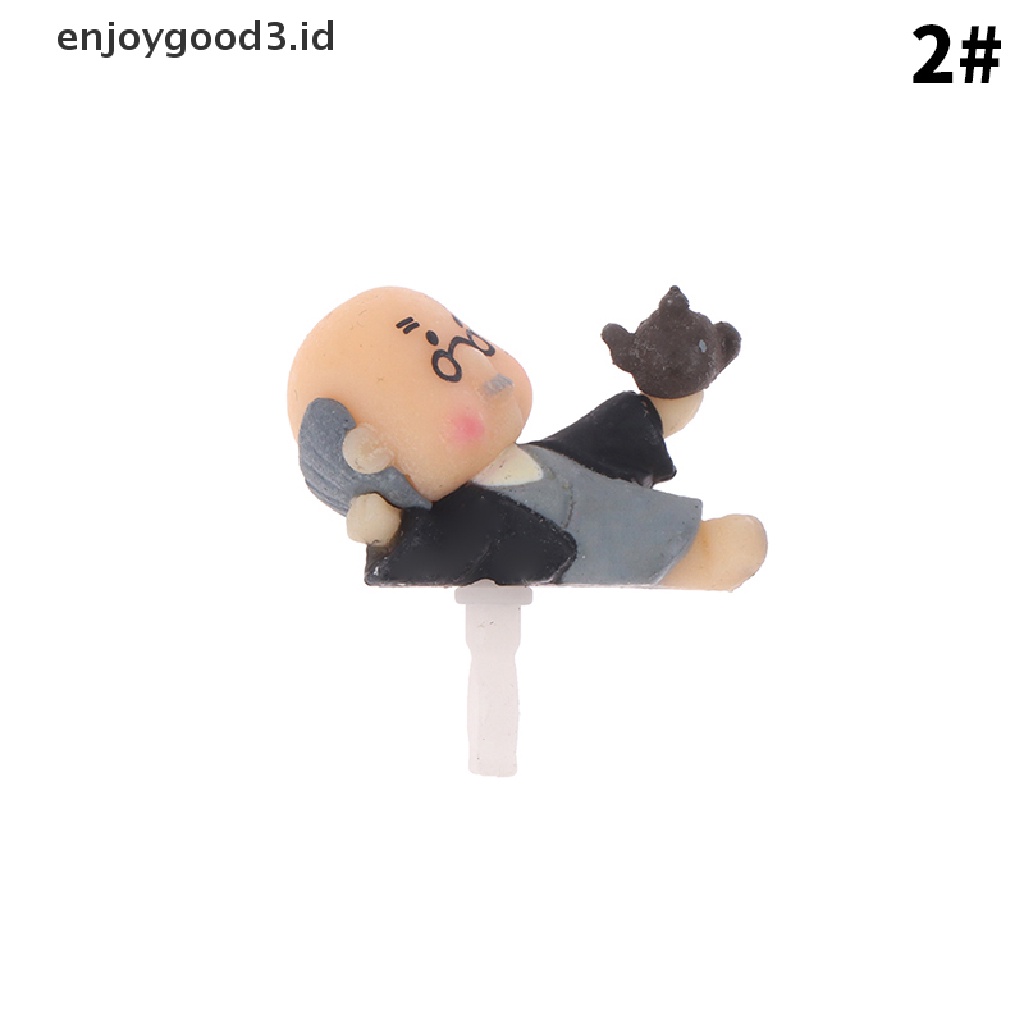 【 Rready Stock 】 1Pc Cartoon Old Man Earphone Dust Plug 3.5mm Jack Anti Dust Cap Interface Dust Protection Phone Plug Cell Phone Accessories （ ID ）