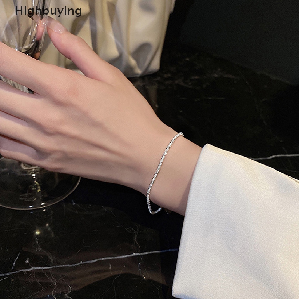 Hbid 1 / 2PCS New Fashion Silver Colour Sparkling Bracelet Exquisite Simple Women Adjustable Bracelet Bangle Fine Fashion Jewelry Accessories Glory