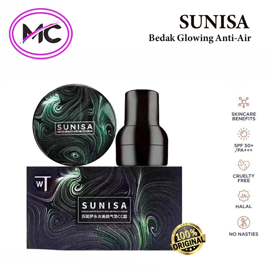 Fondation Make Over Sunisa Air Cusion BB Cream Original Sunisa Mushroom Head Air Cusion CC Cream Bedak Padat