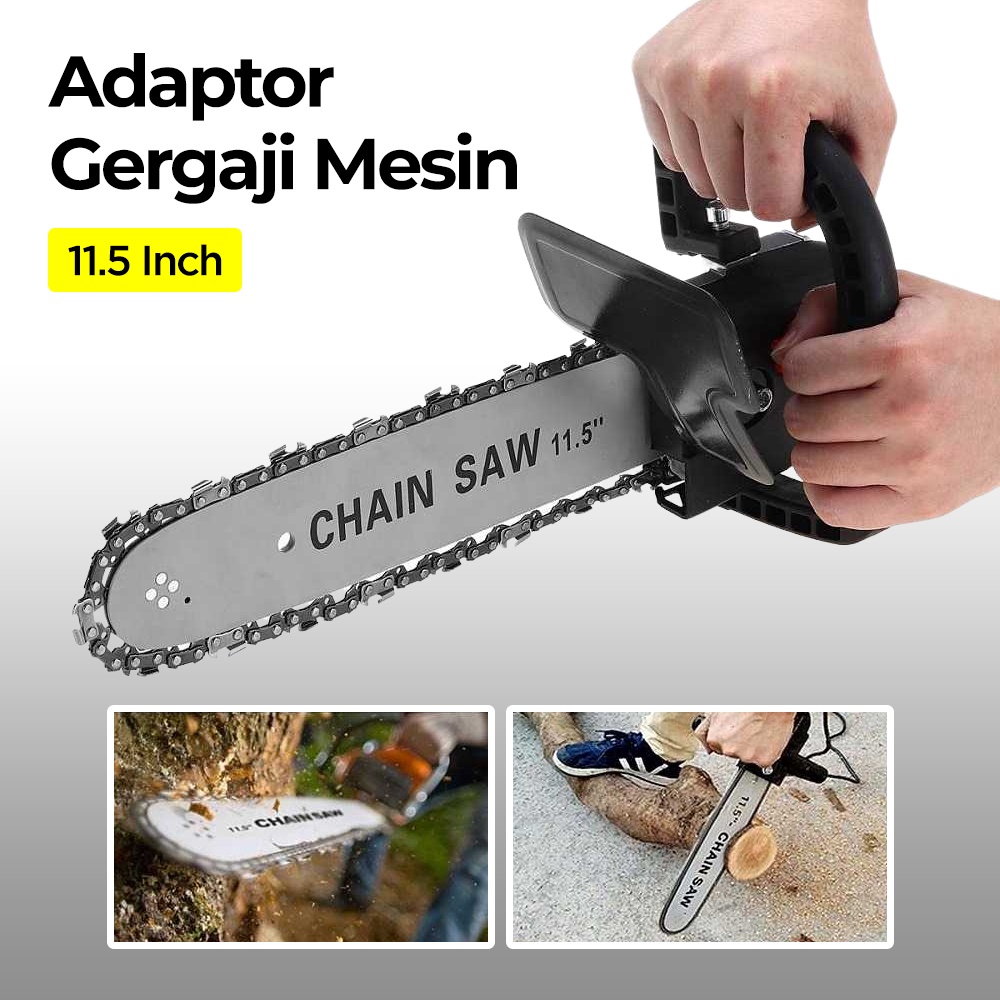 BISA COD Adaptor Gergaji Mesin Senso Chainsaw Converter 11.5 Inch / 12 INC - Rantai Gergaji Senso Chainsaw Chain Part 6 Inch / 4 INC - adaptor gergaji mesin gerinda