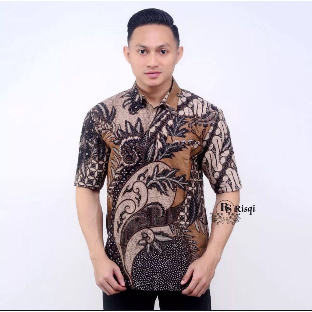 GROSIR BATIK HEM PRIA LENGAN PENDEK BAHAN ADEM &amp; NYAMAN DIPAKAI