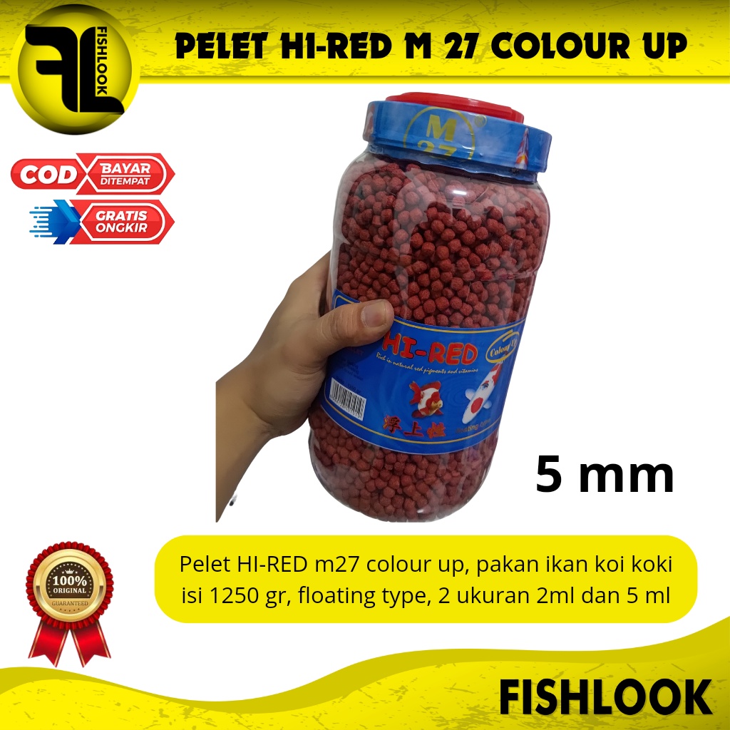 Makanan Ikan Hias Koi Koki Hi Red Hi-Red Mini Small Large Pelet Ikan