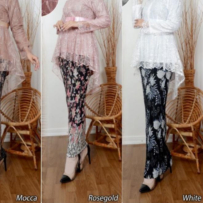 ➾ ADE> STELAN BLOUSE TIARA - KEBAYA BLOUSE AURORA TULLE - STELAN KEBAYA PESTA CANTIK - KEBAYA WISUDA