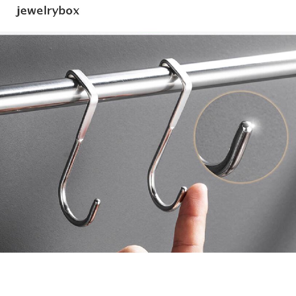 [jewelrybox] Stainless Steel Over Door Double Hooks S-type Cabinet Gantungan Pintu Belakang Coat Hook Butik