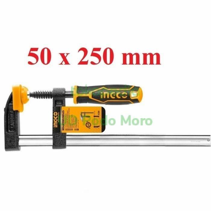 Ingco Klem F Penjepit Kayu Kaca Hfc020503 50X250Mm F Clamp Kualitas Terbaik