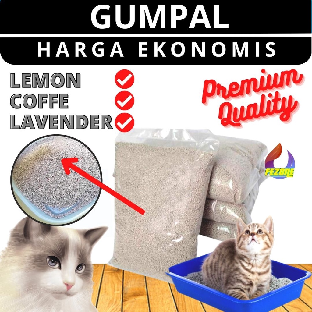 Pasir Kucing Gumpal Bentonite Granul FEZONE