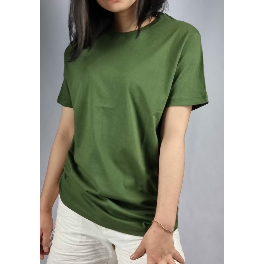 Kaos Polos Warna Hijau Army Premium 100% Cotton Combad Pria Wanita (Unisex) Tangan Pendek Original Distro Kaos Polos Pocket Pria Dan Wanita Baju Polos Distro Pria Cotton Combed 30S