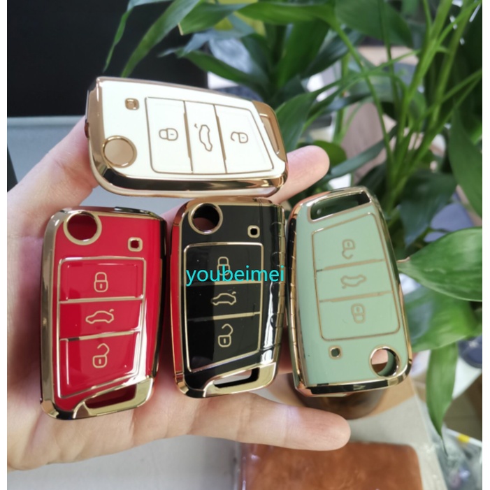 1 Pc Casing Kunci Mobil Bahan TPU Lembut Untuk Volkswagen VW Magotan Passat B8 Golf Skoda Superb A7