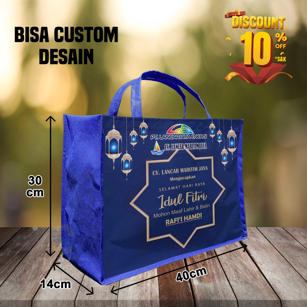 

TAS IDUL FITRI JUMBO / TAS PARCEL / TAS LEBARAN / TES CUSTOM LEBARAN / TAS BINGKISAN