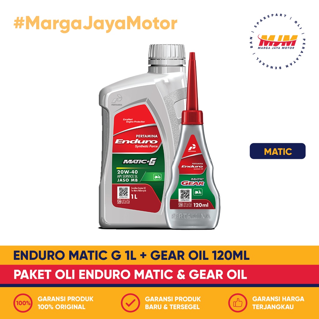 Paket Oli Enduro Matic G 1L + Enduro Gear Oil 120ml