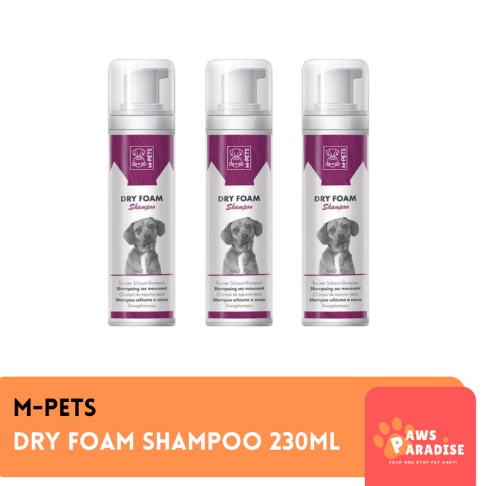 M-PETS Dry Foam Shampoo 230ml / Shampo Kering Anjing Hewan