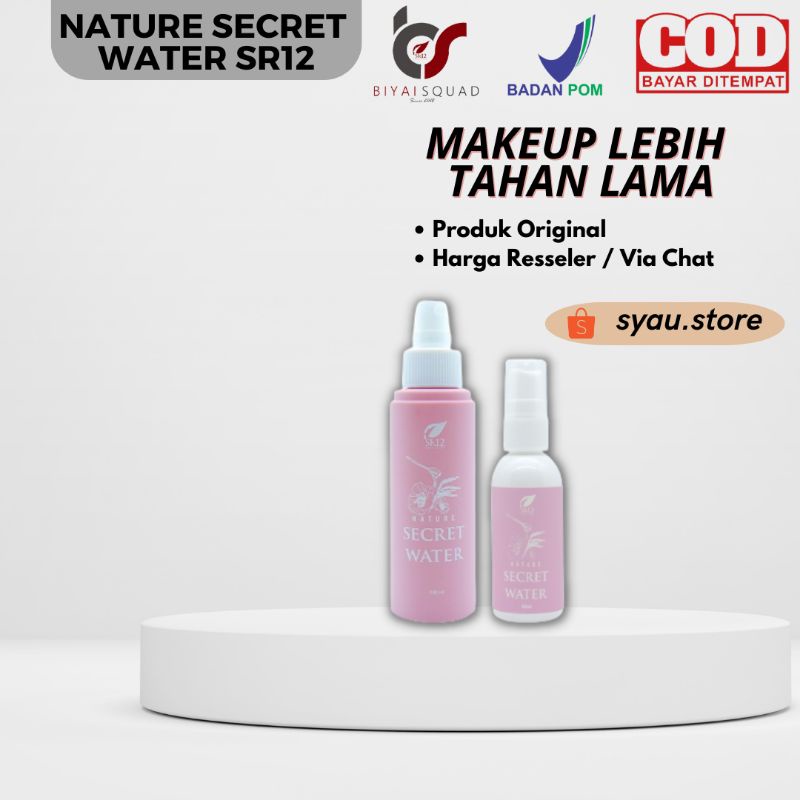 NATURE SECRET WATER SR12 / MENGATASI JERAWAT / MELEMBABKAN KULIT WAJAH / MEMBANTU MAKE UP TAHAN LAMA