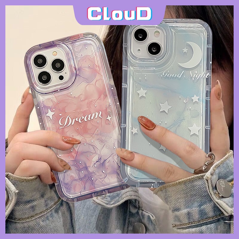 Case Untuk Redmi10 A1 9T 9A 10A 9C NFC Redmi Note9 11s 10 11 10s Note10s Note9 Note11 Note10 Fantasi Jernih Langit Berbintang Bintang Bulan TPU Lembut Airbag Shockproof Penutup Belakang