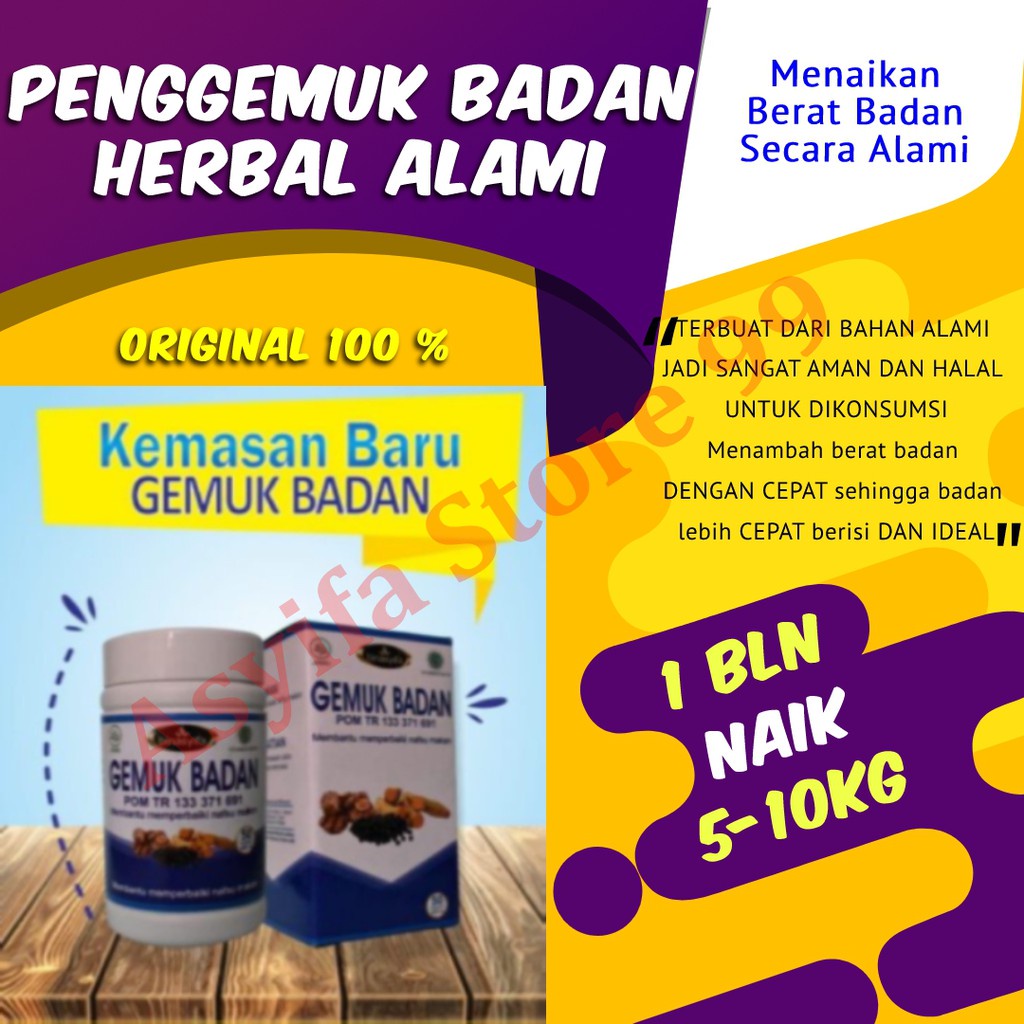 Penggemuk Badan BPOM Obat Herbal Gemuk Badan Untuk Dewasa dan Anak / Obat Gemuk Badan Permanen Binas