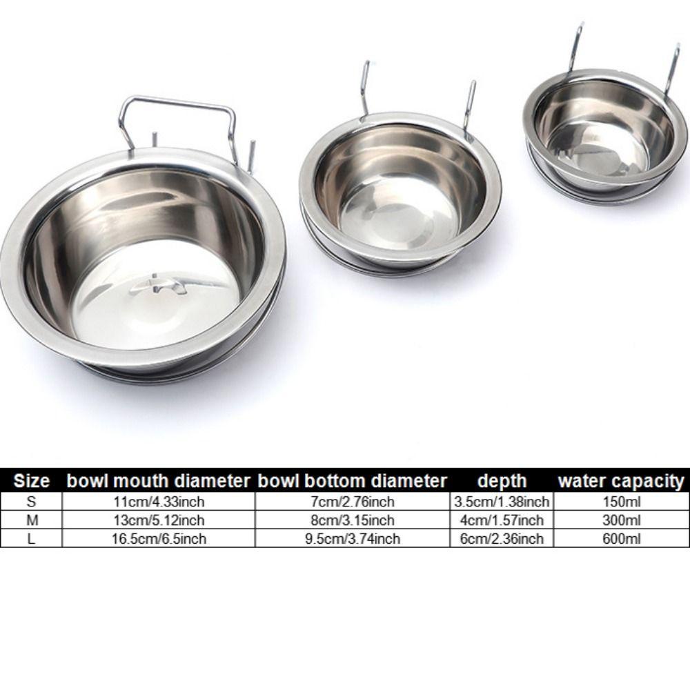 [Elegan] Mangkok Kandang Burung Beo 1PC Heavy Duty Dengan Penjepit Removable Hanging Nuri Food Bowl