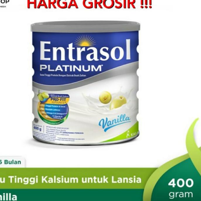 

✾ Entrasol Platinum 400 gram Vanila Coklat Susu Lansia ←