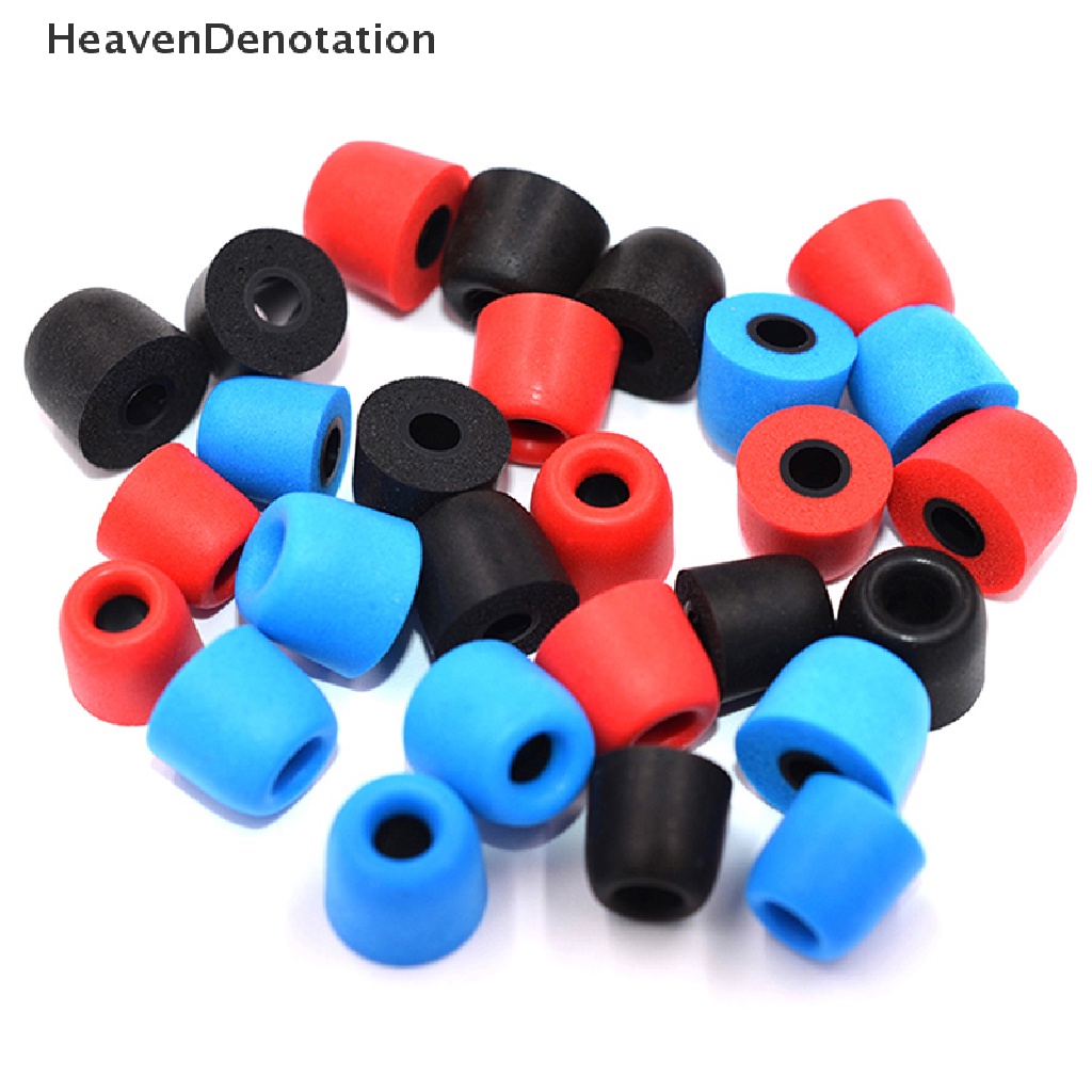 [HeavenDenotation] 1pasang Headphone Silikon Lengan Memory Foam Noise Isolag Comfortble Earbuds HDV