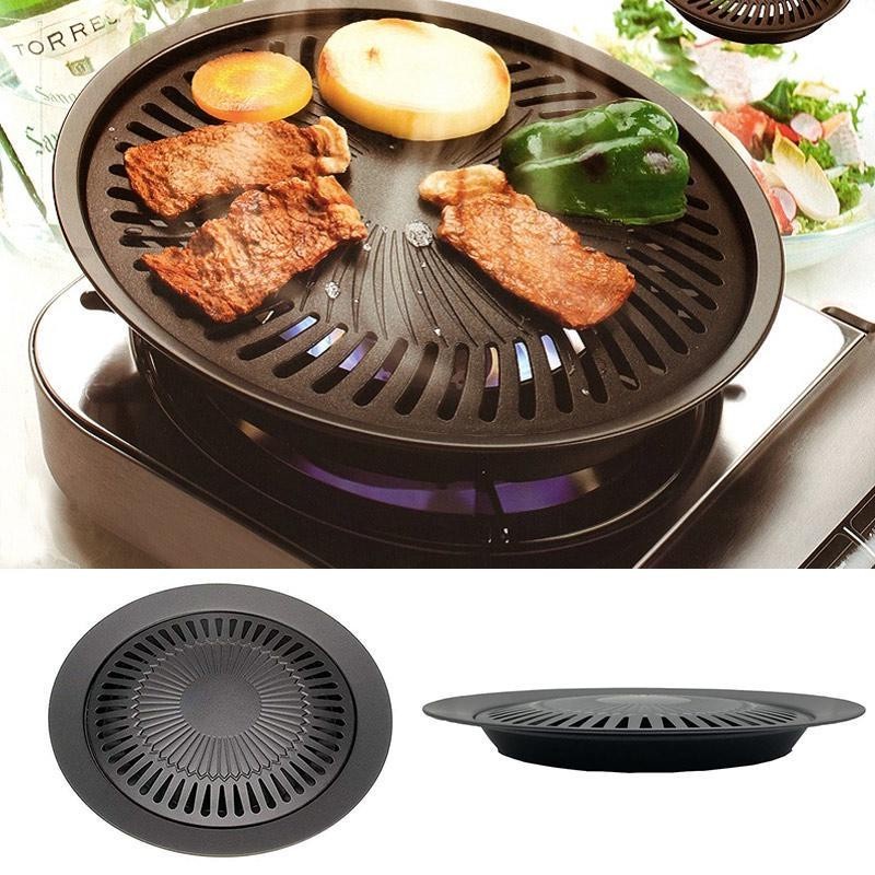 TATAKAN PANGGANGAN BULAT BBQ ULTRA GRILL PAN 32CM - ALAT PEMANGGANG DAGING - PERALATAN BARBECUE ANTI LENGKET SERBAGUNA