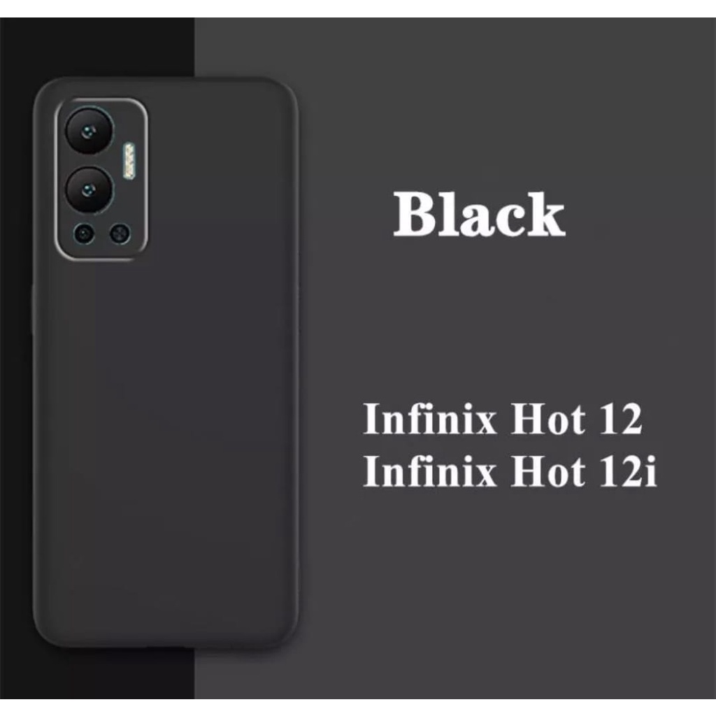 CASE COVER P/B- Case INFINIX HOT 12 / INFINIX NOTE 11 NFC / INFINIX NOTE 11 / HOT 10 PLAY / HOT 11 PLAY / HOT 12 PLAY / HOT 12 PLAY NFC / HOT 12 PRO Softcase Liquid Macaron Pro Camera Hitam