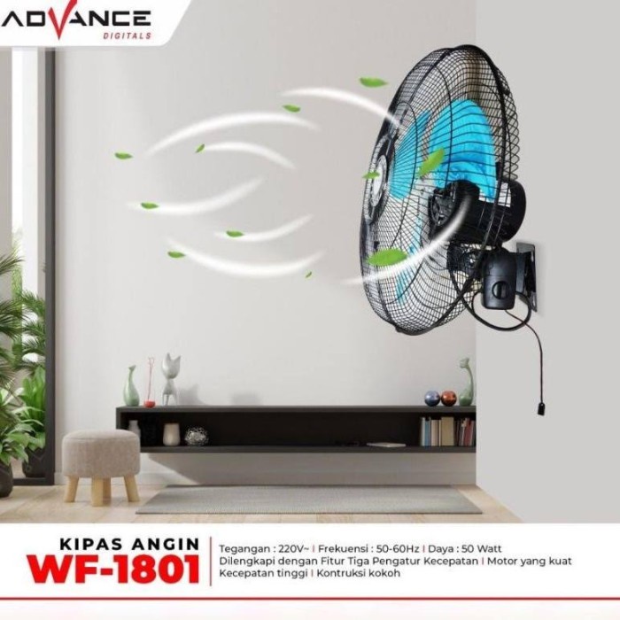 Advance WF-1801 Wall Fan Kipas Angin Dinding