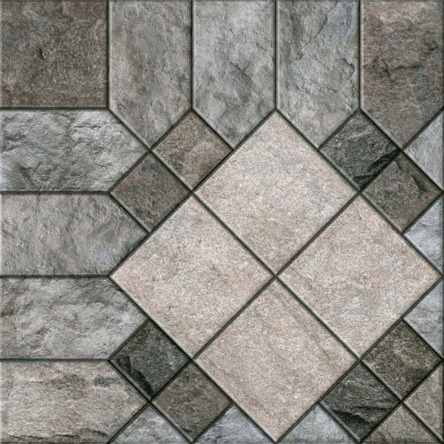 KERAMIK LANTAI ASIA TILE 40X40 ONTARIO GREY BROWN MATT