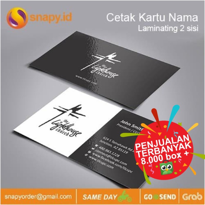 

[[JNT COD]] Kartu Nama 2 Sisi Dengan Laminating - GLOSSY, PTG LANCIP