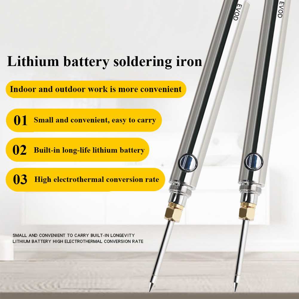 (BISA COD) FTIHSHP EVOD Solder Lithium Battery Grid Iron USB Rechargeable 15W - CS32