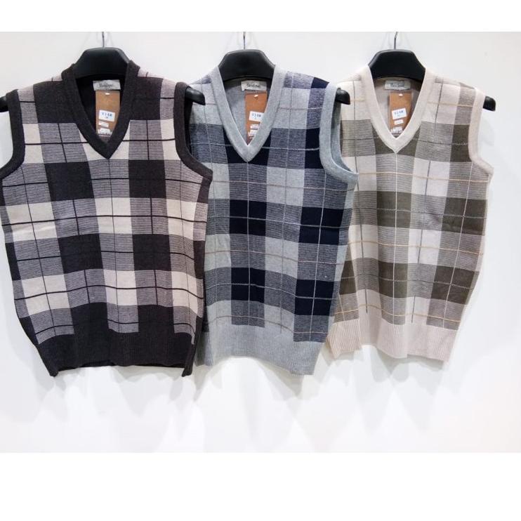 ☜ Mario Zegnoti - Sweater Rompi Rajut Bapak Krah V Pria Import () ✰