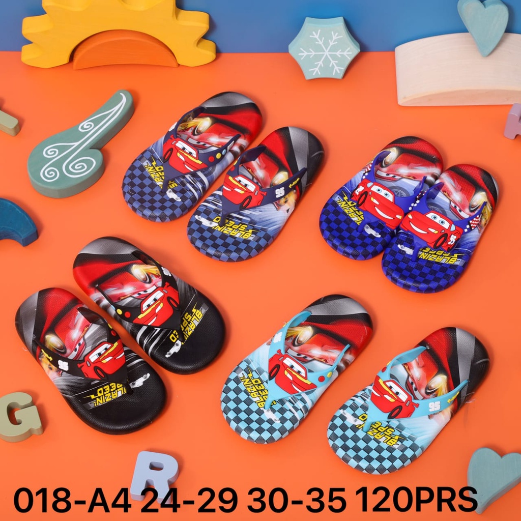 Sandal Jepit Anak Laki-Laki Import Karakter McQueen Car Winola Collection WNL 018-A4