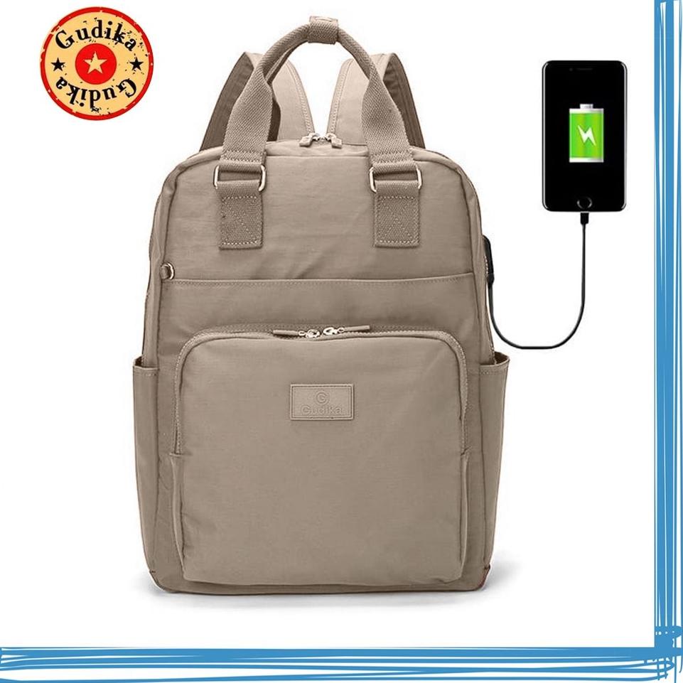 Code8p3Od Gudika Bag 5208 USB - Tas Ransel Backpack Laptop Sekolah Anti Air Kekinian Terlaris - Tas 