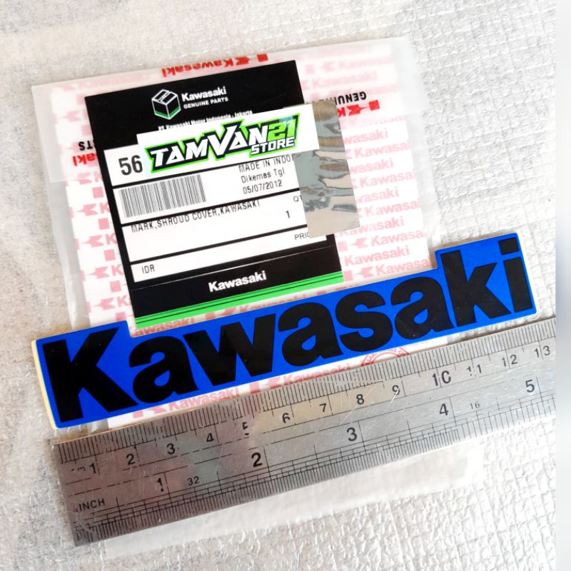 MARK STIKER STRIPING TULISAN KAWASAKI BIRU KGP