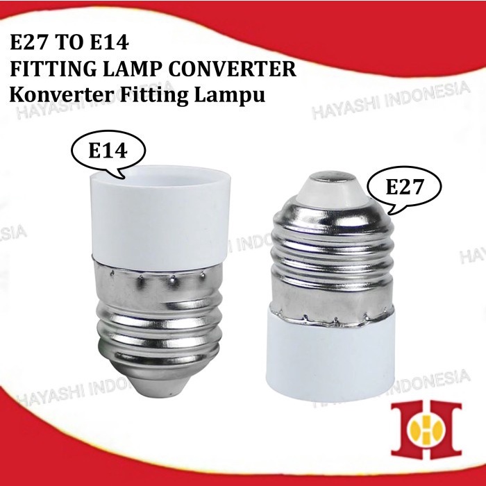 Konverter Fitting Lampu E27 ke E14 Cap Lamp Light Converter Adapter