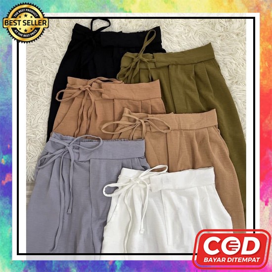 Celana Kulot Wanita Highwaist Kulot Premium Cringkle Pants Afi - Ec -  Premium Airflow Crincle  Canc
