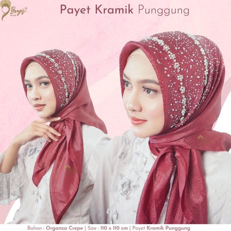PALING DIMINATI Kerudung pesta Swarosky Mewah By : Bugis Hijab