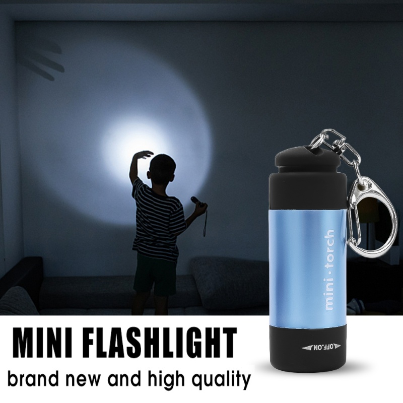 Senter Mini Pearlescent Torches USB Rechargeable Portable/Gantungan Kunci Led Waterproof Light Hiking Camping Lamp