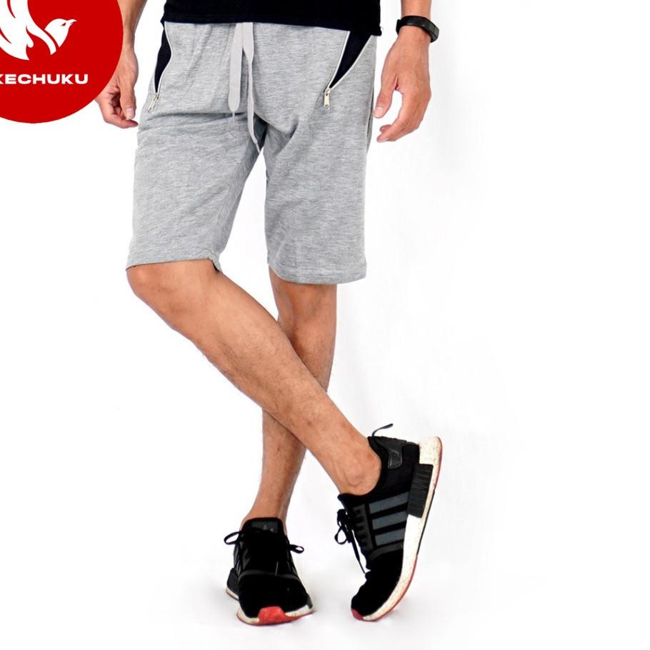 ۝ OKECHUKU Celana Pendek Jogger Joger Pria Selutut / Sedengkul Sweatpants - Jacque ♡