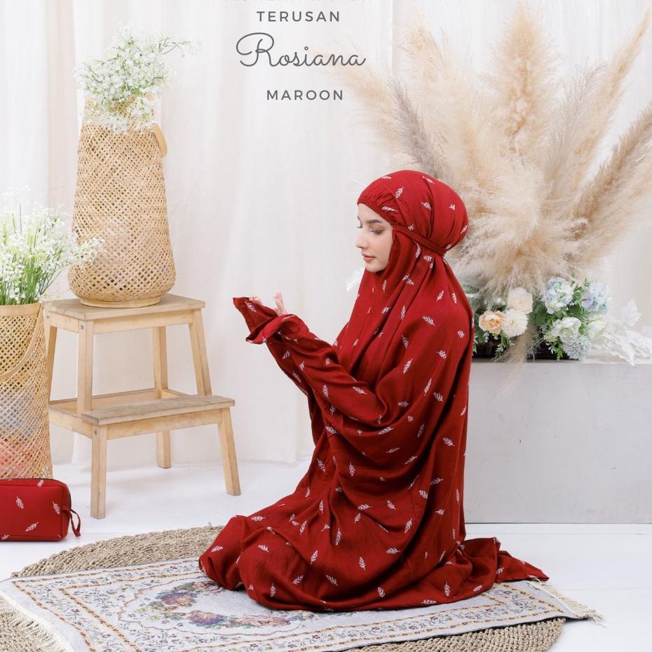 [cod]  Leesy.id - Mukena Dewasa Terusan Rayon Traveling Motif Rosiana  ~