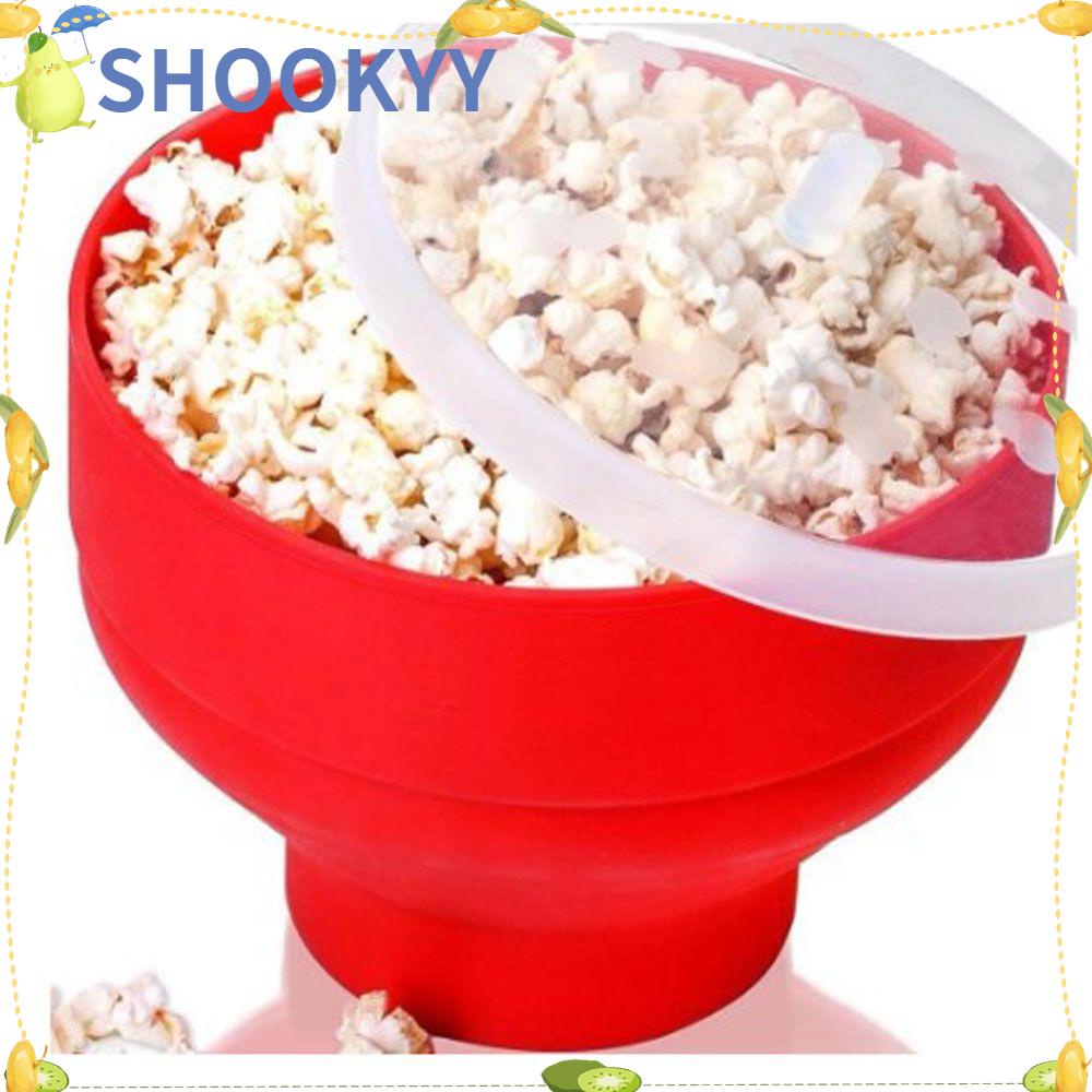 Chookyy Wadah Mangkok Popcorn Silikon Masak Sehat Rumah Dapur Microwave Popcorn Maker